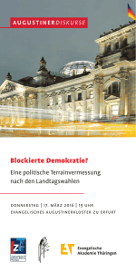 Blockierte Demokratie? - Evangelische Akademie Thüringen