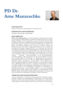 PD Dr. Arne Manzeschke