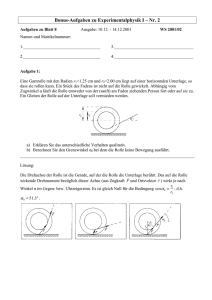Bonus-Aufgaben zu Experimentalphysik I – Nr. 2