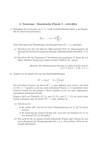 3. Tutorium - Statistische Physik I