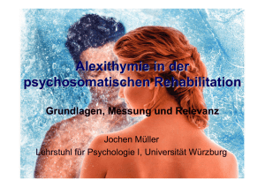 Alexithymie in der psychosomatischen Rehabilitation