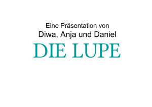 Die Lupe (Diwa, Anja und Daniel)