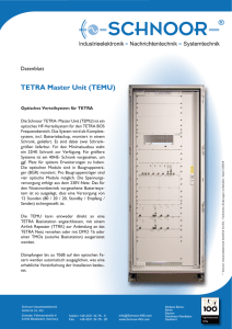TETRA Master Unit (TEMU) - Schnoor Industrieelektronik