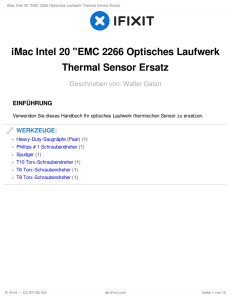 iMac Intel 20 "EMC 2266 Optisches Laufwerk Thermal Sensor