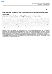 Rheumatoide Vaskulitis und Rheumaknoten: Diagnose und Therapie