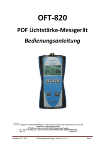 POF Lichtstärkemessgerät OFT-820