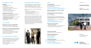 Flyer / Folder Wirtschaftspsychologie B.Sc.
