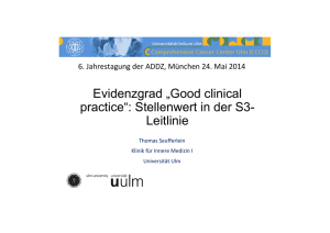 Evidenzgrad „Good clinical practice“: Stellenwert in der S3