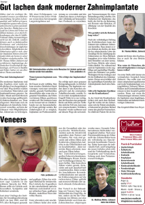 Anzeige im Allgemeinen Anzeiger - Zahnarztpraxis Müller