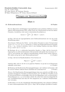 Ubungen zur Quantenmechanik Blatt 4 - Friedrich