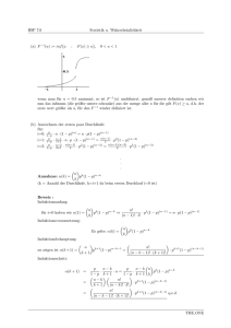 BSP 7.6 Statistik u. Wahrscheinlichkeit (a) F−1(u) := inf{x : F(x