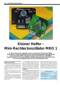 Kleiner Helfer - Mini-Rechteckoszillator MRO 1