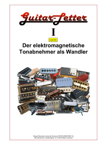 Der elektromagnetische Tonabnehmer als Wandler - Guitar
