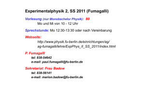 Experimentalphysik 2, SS 2011 (Fumagalli)