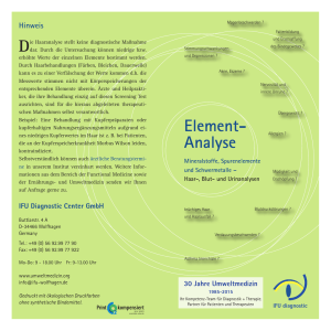 Element- Analyse - Institut für Functional Medicine und Umweltmedizin