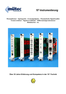 19”-Instrumentierung - Mütec Instruments GmbH