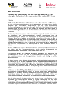 Stand: 05. Mai 2008 Positionen und Vorschläge des VKU