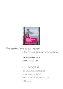 Pressekonferenz zur neuen S3-Prostatakarzinom