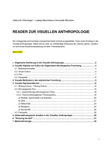 reader zur visuellen anthropologie - Ethnologie
