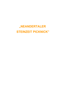 Neandertaler Steinzeit Picknick in WORD