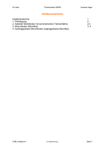 W-Labor Timerbaustein NE555 Andreas Hager Inhaltsverzeichnis
