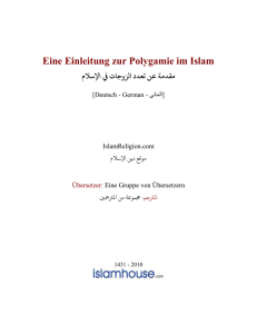 Eine Einleitung zur Polygamie im Islam DOC