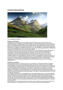Infoblatt Gebirgsbildung Foto: Hochgebirge (Photodisc) Definition