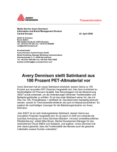 Presseinformation Media Service Avery Dennison Information and