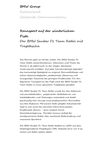 BMW (Schweiz) AG Presse - BMW press release