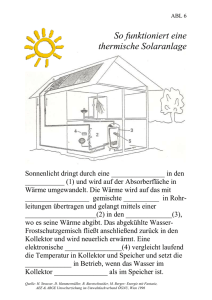 ABL 6, Lückentext – Funktionsweise einer thermischen Solaranlage