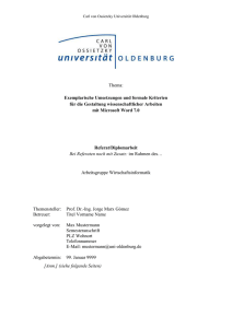1 Einleitung - Uni Oldenburg
