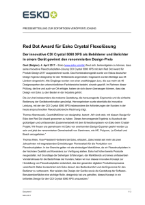 Red Dot Award für Esko Crystal Flexolösung