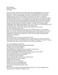 Rolf Scheffbuch Rechter Gottesdienst 05.03.2000 Unser Gott spricht