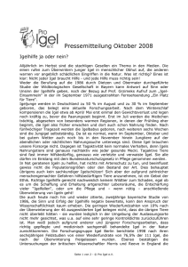 Pressemitteilung Oktober 2008