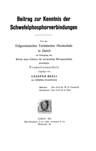 Schwefelphosphorverbindungen - ETH E