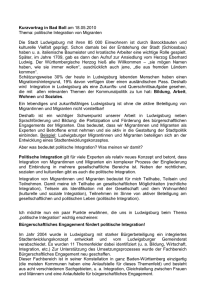 Kurzvortrag in Bad Boll am 18.05.2010 Thema: politische Integration