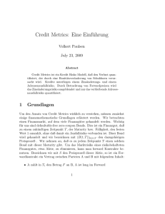 Credit Metrics: Eine Einführung