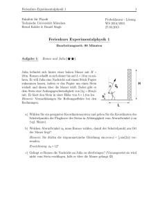 Ferienkurs Experimentalphysik 1 - TUM