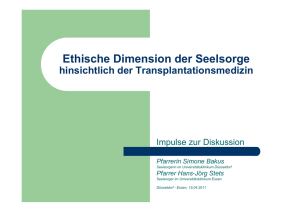 Seelsorge und Transplantationsmedizin