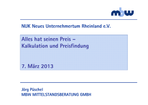Druckfassung Kalkulation und Preisfindung NUK 2013