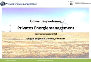 Privates Energiemanagement