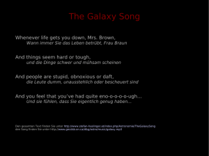 The Galaxy Song
