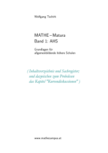 MATHE-Matura Band 1: AHS - Mathe