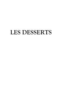 les desserts - Brasserie le Mirage