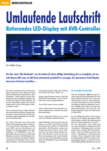 Umlaufende Laufschrift - Rotierendes LED-Display mit AVR