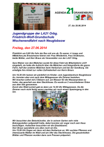 Bericht Neuglobsow FW. - Agenda 21 Oranienburg