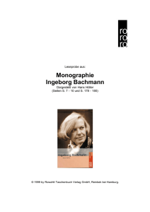 Monographie Ingeborg Bachmann