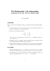 PO Mathematik 1 für Informatiker