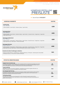 PREISLISTE - Homepage nach Preis