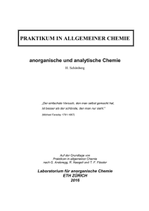 praktikum in allgemeiner chemie